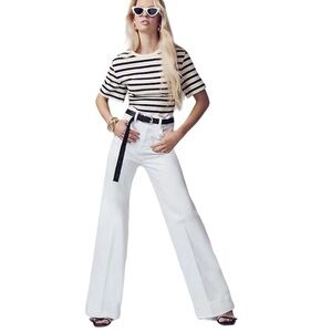 J. Crew White Flare & Wide Leg Jeans